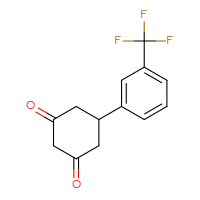 Chemical structure of 5-[3-(trifluoromethyl)phenyl]cyclohexane-1,3-dione - CSSB00000624751
