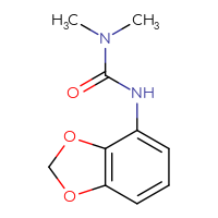 Chemical structure of 1-(2H-1,3-benzodioxol-4-yl)-3,3-dimethylurea - CSSB06836750021