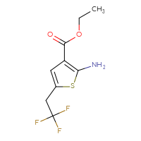 Chemical structure of ethyl 2-amino-5-(2,2,2-trifluoroethyl)thiophene-3-carboxylate - CSSB00015192964