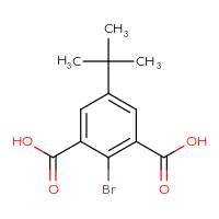 Chemical structure of 2-bromo-5-tert-butylbenzene-1,3-dicarboxylic acid - CSSB03623993054