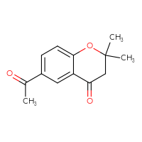 Chemical structure of 6-acetyl-2,2-dimethyl-3,4-dihydro-2H-1-benzopyran-4-one - CSSB00010113784