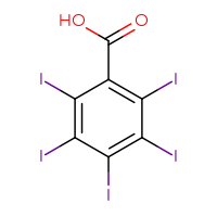 Chemical structure of pentaiodobenzoic acid - CSSB00020646455