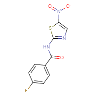 Chemical structure of 4-fluoro-N-(5-nitro-1,3-thiazol-2-yl)benzamide - CSSB00000595025