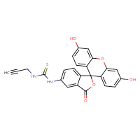 Chemical structure of 1-{3',6'-dihydroxy-3-oxo-3H-spiro[2-benzofuran-1,9'-xanthen]-5-yl}-3-(prop-2-yn-1-yl)thiourea - CSSB03436546287