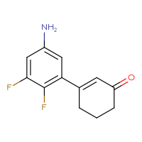 Chemical structure of 3-(5-amino-2,3-difluorophenyl)cyclohex-2-en-1-one - CSSB06583541539