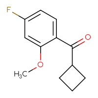 Chemical structure of cyclobutyl(4-fluoro-2-methoxyphenyl)methanone - CSSB00021022987