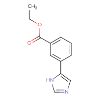 Chemical structure of ethyl 3-(1H-imidazol-5-yl)benzoate - CSSB00042764212