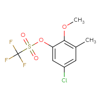 Chemical structure of 5-chloro-2-methoxy-3-methylphenyl trifluoromethanesulfonate - CSSB14992386751