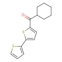 Chemical structure of {[2,2'-bithiophen]-5-yl}(cyclohexyl)methanone - CSSB02198949048