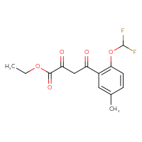 Chemical structure of ethyl 4-[2-(difluoromethoxy)-5-methylphenyl]-2,4-dioxobutanoate - CSSB21495841681