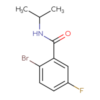 Chemical structure of 2-bromo-5-fluoro-N-(propan-2-yl)benzamide - CSSB00000205832