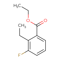 Chemical structure of ethyl 2-ethyl-3-fluorobenzoate - CSSB00010710466