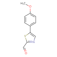 Chemical structure of 5-(4-methoxyphenyl)-1,3-thiazole-2-carbaldehyde - CSSB00012361323