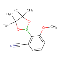 Chemical structure of 3-methoxy-2-(4,4,5,5-tetramethyl-1,3,2-dioxaborolan-2-yl)benzonitrile - CSSB00010713049