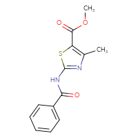 Chemical structure of methyl 2-benzamido-4-methyl-1,3-thiazole-5-carboxylate - CSSB00103986790