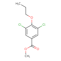 Chemical structure of methyl 3,5-dichloro-4-propoxybenzoate - CSSB00054877974