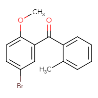 Chemical structure of (5-bromo-2-methoxyphenyl)(2-methylphenyl)methanone - CSSB00000426348