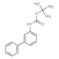 Chemical structure of tert-butyl N-{[1,1'-biphenyl]-3-yl}carbamate - CSSB00010411259