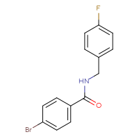 Chemical structure of 4-bromo-N-[(4-fluorophenyl)methyl]benzamide - CSSB00000481572