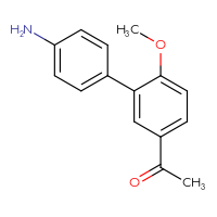 Chemical structure of 1-{4'-amino-6-methoxy-[1,1'-biphenyl]-3-yl}ethan-1-one - CSSB00134136978