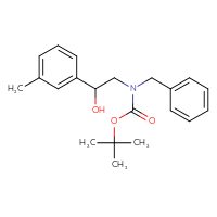 Chemical structure of tert-butyl N-benzyl-N-[2-hydroxy-2-(3-methylphenyl)ethyl]carbamate - CSSB00022405941