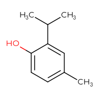 Chemical structure of 4-methyl-2-(propan-2-yl)phenol - CSSB00011809338