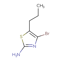 Chemical structure of 4-bromo-5-propyl-1,3-thiazol-2-amine - CSSB00021022979