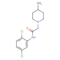 Chemical structure of N-(2,5-dichlorophenyl)-2-(4-methylpiperidin-1-yl)acetamide - CSSB00026519783