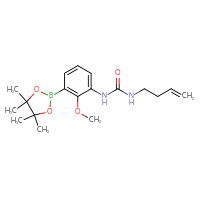 Chemical structure of 3-(but-3-en-1-yl)-1-[2-methoxy-3-(4,4,5,5-tetramethyl-1,3,2-dioxaborolan-2-yl)phenyl]urea - CSSB20636682475