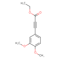 Chemical structure of ethyl 3-(3,4-dimethoxyphenyl)prop-2-ynoate - CSSB00006539381