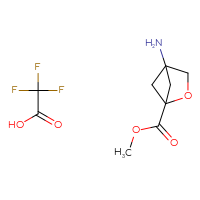 Chemical structure of methyl 4-amino-2-oxabicyclo[2.1.1]hexane-1-carboxylate; trifluoroacetic acid - CSSB03436538617