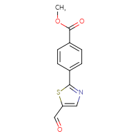 Chemical structure of methyl 4-(5-formyl-1,3-thiazol-2-yl)benzoate - CSSB03567103967