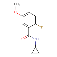 Chemical structure of N-cyclopropyl-2-fluoro-5-methoxybenzamide - CSSB00053771792