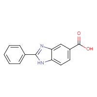 Chemical structure of 2-phenyl-1H-1,3-benzodiazole-5-carboxylic acid - CSSB00000539107