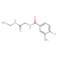 Chemical structure of 2-[(4-chloro-3-methylphenyl)formamido]-N-ethylacetamide - CSSB01998269753