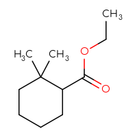 Chemical structure of ethyl 2,2-dimethylcyclohexane-1-carboxylate - CSSB00014186062