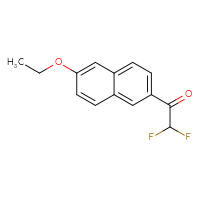 Chemical structure of 1-(6-ethoxynaphthalen-2-yl)-2,2-difluoroethan-1-one - CSSB21103684701