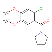 Chemical structure of 1-(2-chloro-4,5-dimethoxybenzoyl)-2,5-dihydro-1H-pyrrole - CSSB01621767489
