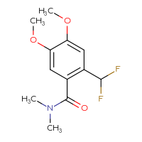 Chemical structure of 2-(difluoromethyl)-4,5-dimethoxy-N,N-dimethylbenzamide - CSSB15046115571