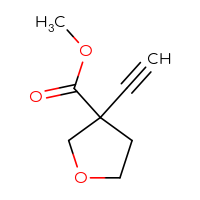 Chemical structure of methyl 3-ethynyloxolane-3-carboxylate - CSSB00135357271