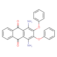 Chemical structure of 1,4-diamino-2,3-diphenoxy-9,10-dihydroanthracene-9,10-dione - CSSB00016996889