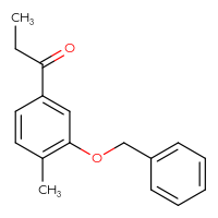 Chemical structure of 1-[3-(benzyloxy)-4-methylphenyl]propan-1-one - CSSB20813995616