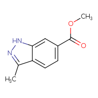 Chemical structure of methyl 3-methyl-1H-indazole-6-carboxylate - CSSB00010735258