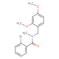 Chemical structure of 2-bromo-N-[(2,4-dimethoxyphenyl)methyl]-N-methylbenzamide - CSSB00026261698