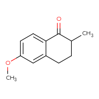 Chemical structure of 6-methoxy-2-methyl-1,2,3,4-tetrahydronaphthalen-1-one - CSSB00000075158