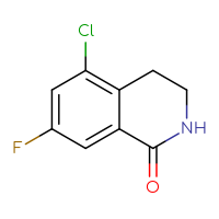 Chemical structure of 5-chloro-7-fluoro-1,2,3,4-tetrahydroisoquinolin-1-one - CSSB00014355185
