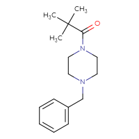 Chemical structure of 1-(4-benzylpiperazin-1-yl)-2,2-dimethylpropan-1-one - CSSB00000153411