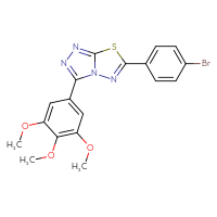 Chemical structure of 6-(4-bromophenyl)-3-(3,4,5-trimethoxyphenyl)-[1,2,4]triazolo[3,4-b][1,3,4]thiadiazole - CSSB00121637965