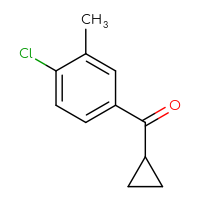 Chemical structure of (4-chloro-3-methylphenyl)(cyclopropyl)methanone - CSSB00013776883