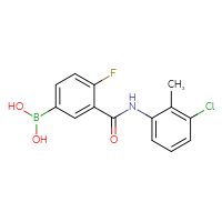 Chemical structure of {3-[(3-chloro-2-methylphenyl)carbamoyl]-4-fluorophenyl}boronic acid - CSSB02065302916